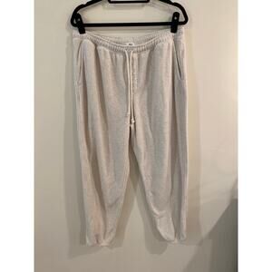 Aerie Fleece Jogger Cream Color Size Large